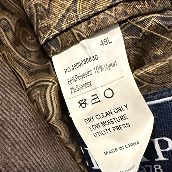 Chaps Men's Brown Velvet Blazer - Picture 7 of 8